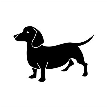 Dog icon Vector illustration on white background. Animal Logotype concept. Logo design template.