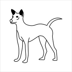 Dog icon Vector illustration on white background. Animal Logotype concept. Logo design template.