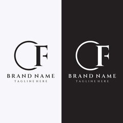 Logo design abstract template element initial letter F geometric shape. Minimalist and modern F Logo design. Logo can be used for branding and business cards.