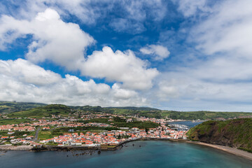 View over Horta / View over the city of Horta on the island of Faial, Azores, Portugal.