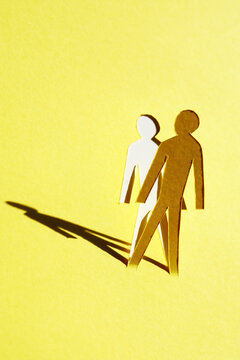 Paper Men With Shadow