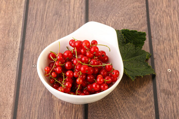 Ripe sweet organic red currant heap