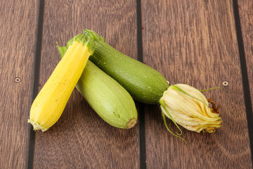 Raw baby organic zucchini heap