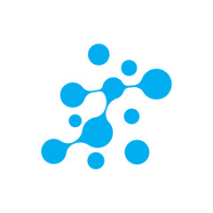 Neuron logo or nerve cell logo design,molecule logo illustration template icon with vector concept