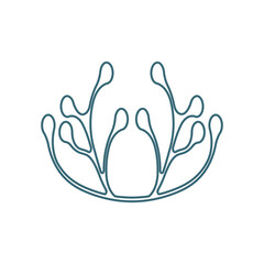 Neuron logo or nerve cell logo design,molecule logo illustration template icon with vector concept