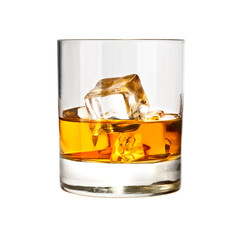 Fototapeta whiskiey glass with ice obraz