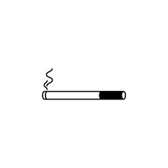 Smoking cigarette icon. Unhealthy, nicotine, smelly. The vector illustration can be used for topics like rest, bad habits, tobacco