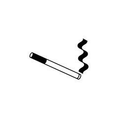 Smoking cigarette icon. Unhealthy, nicotine, smelly. The vector illustration can be used for topics like rest, bad habits, tobacco