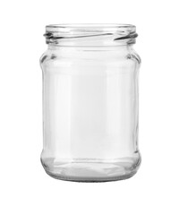  Empty glass jar isolated