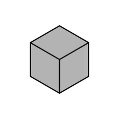 cube Icon. In Trendy Design Vector. vector illustration on white background