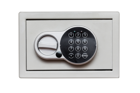 safe box with numeric keypad