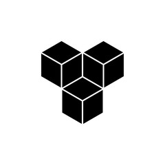 cube Icon. In Trendy Design Vector. vector illustration on white background