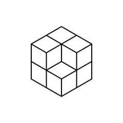 cube Icon. In Trendy Design Vector. vector illustration on white background