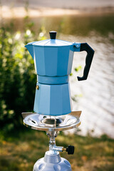 Camping Kaffeekocher am See
