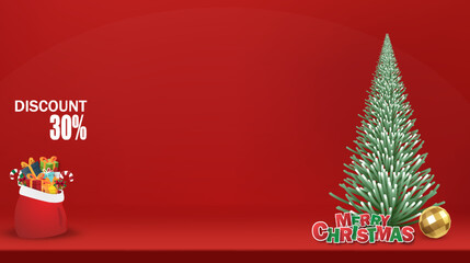 podium stage banner merry christmas