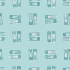 Mailbox engraved seamless pattern. Vintage letterbox in hand drawn style.