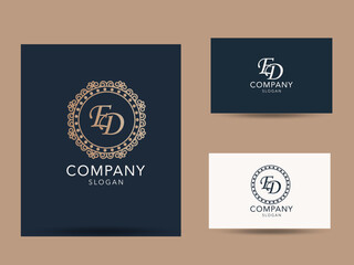 ed letter design for logo and icon.ed typography for technology, business and real estate brand.edmonogram logo.