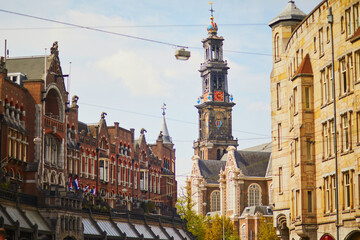 Fototapeta na wymiar Beautiful buildings in Amsterdam, the Netherlands