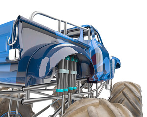 mega truck in white background on close up rear view © DM7