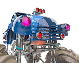 mega truck in white background on close up view © DM7