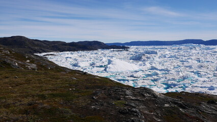 Icebergs at shore  at Ilulissat, Greenland