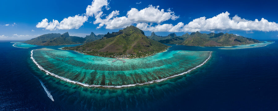 Panoramic Drone Photos French Polynesia Moorea Fakarava