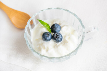 ブルーベリーとヨーグルト