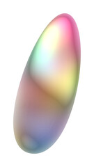 Colorful Chrome Metallic Abstract Shape