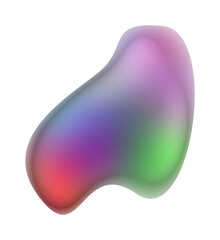 Colorful Chrome Metallic Abstract Shape