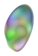 Colorful Chrome Metallic Abstract Shape