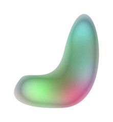 Colorful Chrome Metallic Abstract Shape