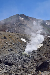 Beautiful mountain Mt. Asahi, Hokkaido, Japan