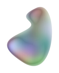 Colorful Chrome Metallic Abstract Shape