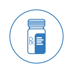 Prescription medicine bottle icon | Circle version icon |