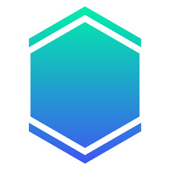 gradient infographic hexagon text box
