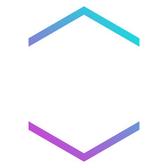 gradient infographic hexagon text box
