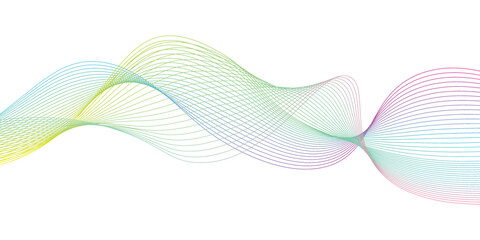 abstract colorful wave lines background