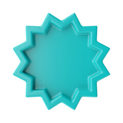 3D label. 3D banner decoration.