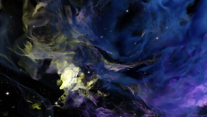 3D Render Space galaxy cloud cosmos realistic illustration background