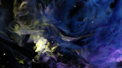 Obraz premium 3D Render Space galaxy cloud cosmos realistic illustration background