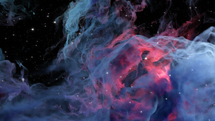 3D Render Space galaxy cloud cosmos realistic illustration background
