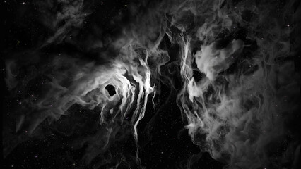 White 3D Render Space galaxy cloud cosmos realistic illustration background