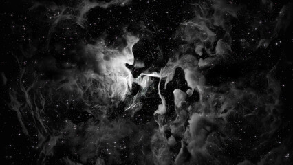 White 3D Render Space galaxy cloud cosmos realistic illustration background