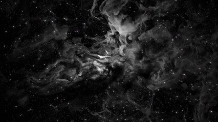 White 3D Render Space galaxy cloud cosmos realistic illustration background