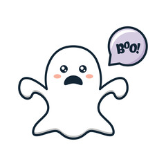 Cute white ghost for Halloween