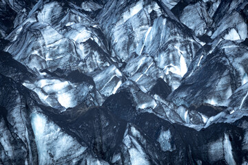 Sólheimajökull glacier in Iceland - ice patterns and cracks