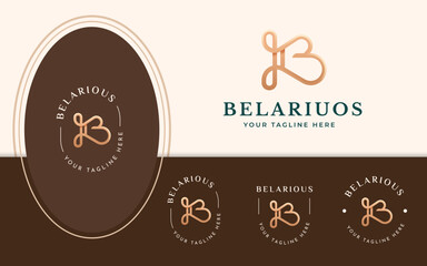 Elegant letter B monogram logo design