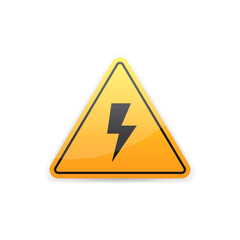 Lightning, Hazard and Danger, Thunderbolt Color Vector Icon