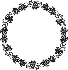 flower frame logo vector design handmade silhouette