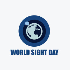 Vector illustration of World Sight Day. Simple and elegant design